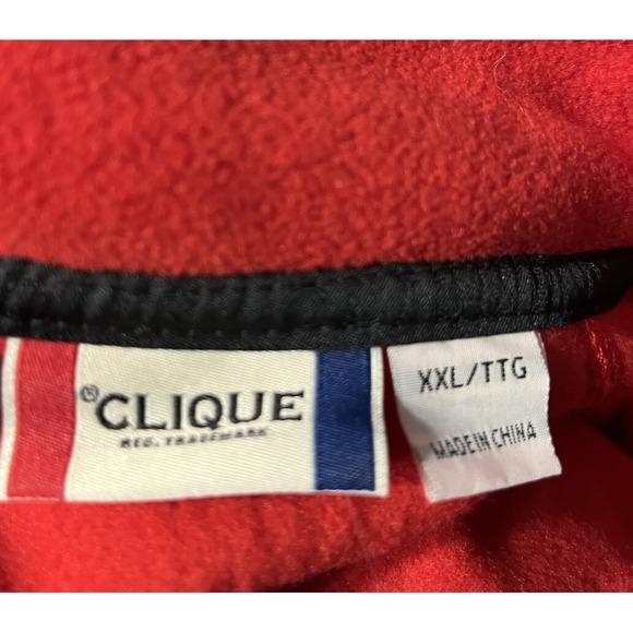 Clique NWT Full Zip Jacket Long Sleeve Fleece Red Men's Size‎ XXL - Picture 6 of 8
